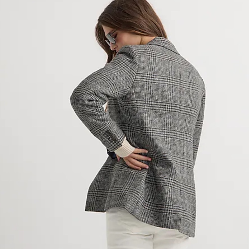 100% Wool Houndstooth Blazer - Size 4 - Picture 2 of 5